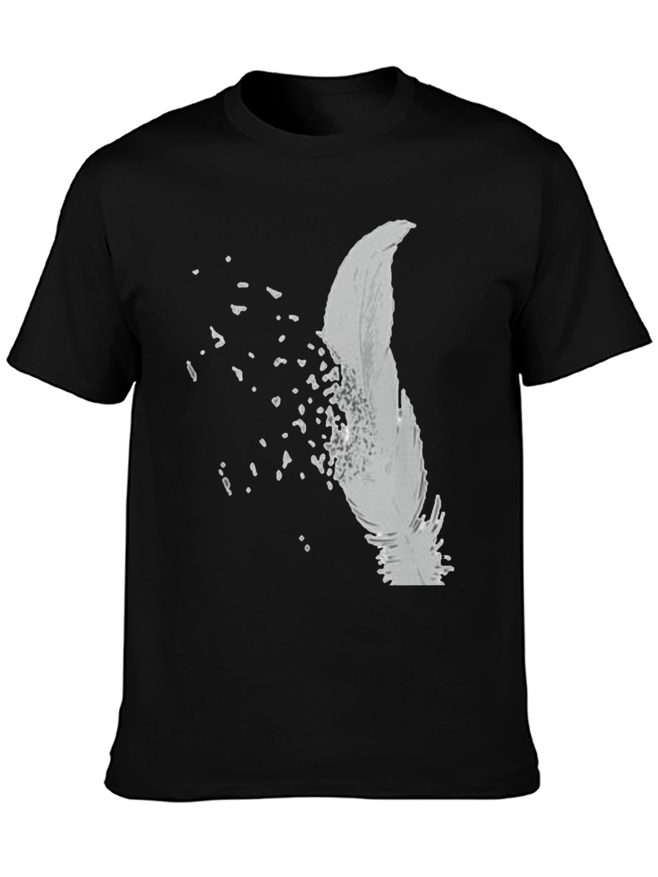 Feather Fade Black Graphic Tee