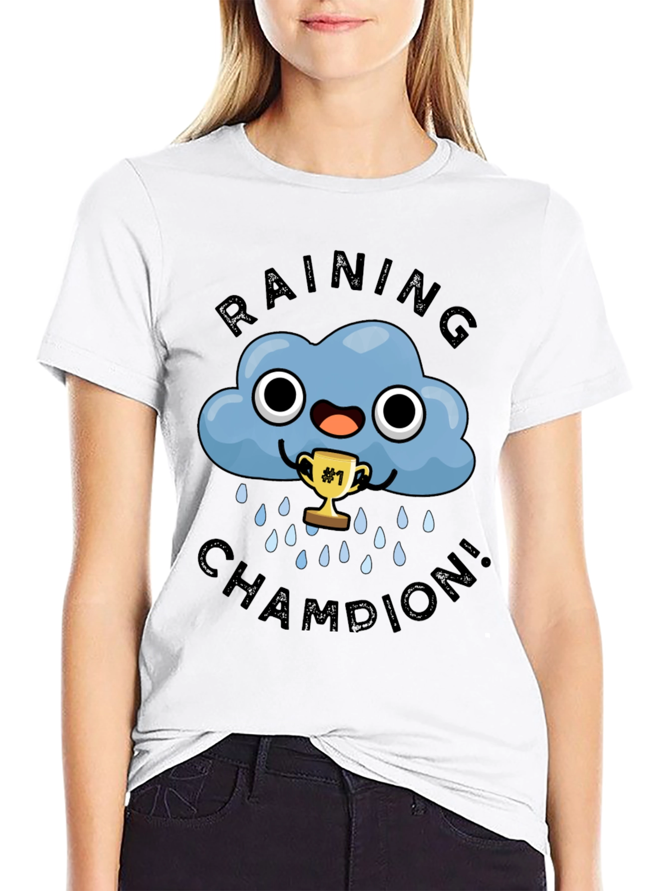 Raining Champion Black Graphic T-Shirt