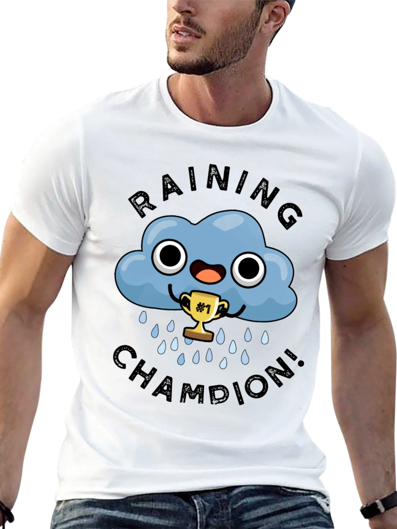 Raining Champion Black Graphic T-Shirt