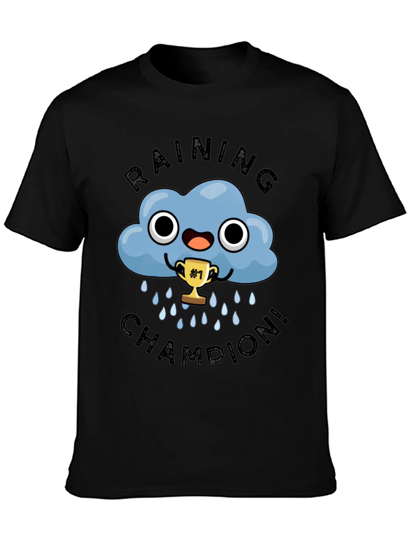 Raining Champion Black Graphic T-Shirt