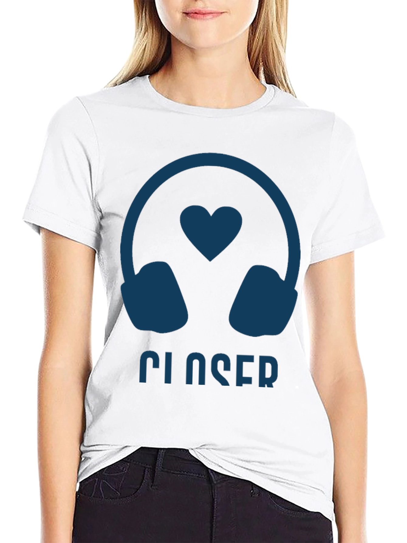 Closer Headphone Heart T-Shirt - Cool Music Lover Tee