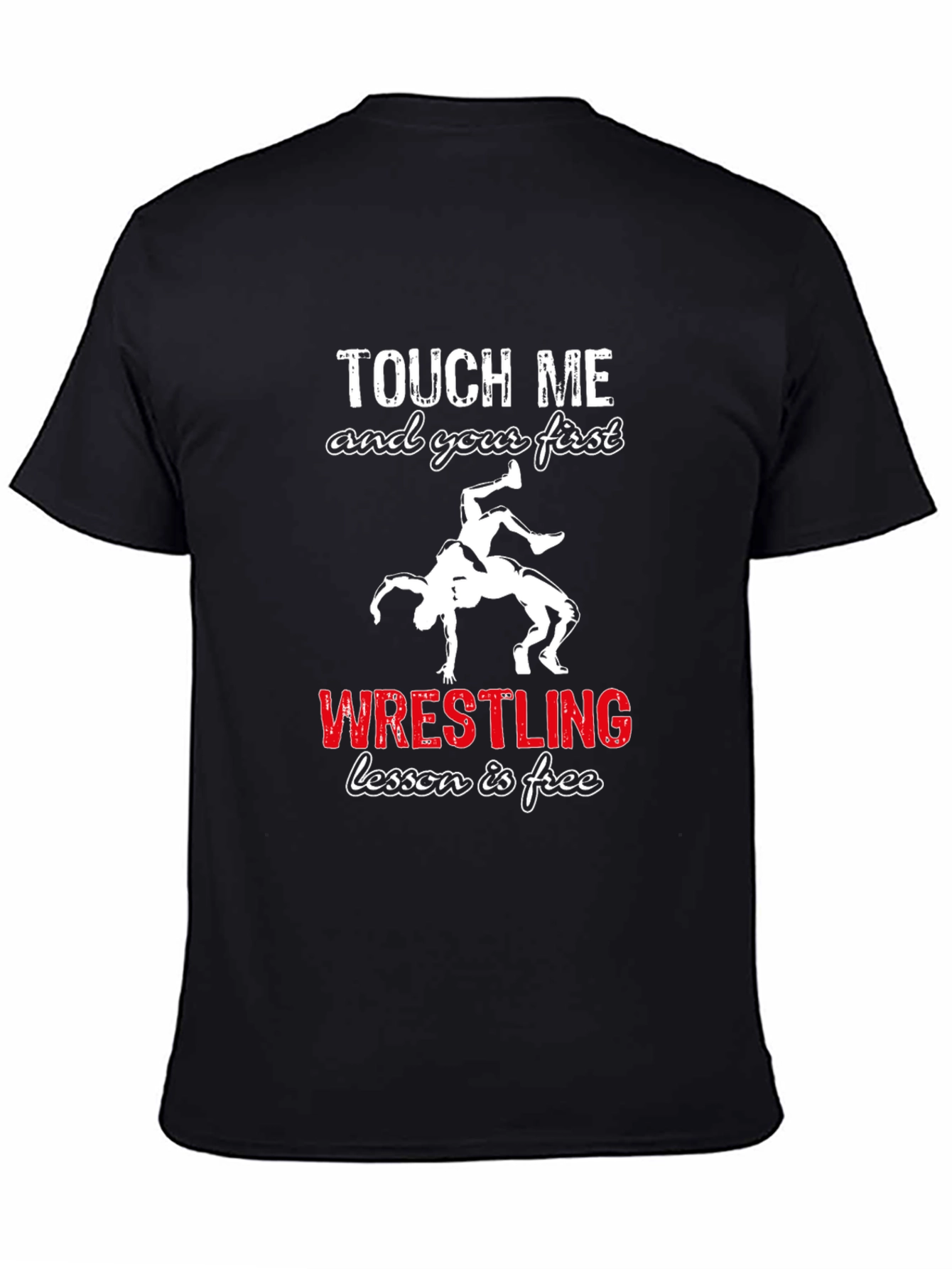 Wrestling Lesson Free Black T-Shirt