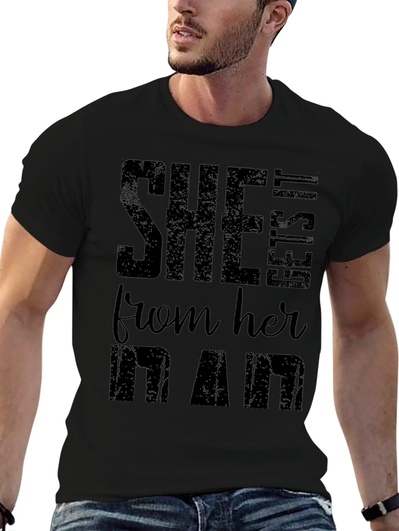 She Gets It From Her Dad Black T-Shirt