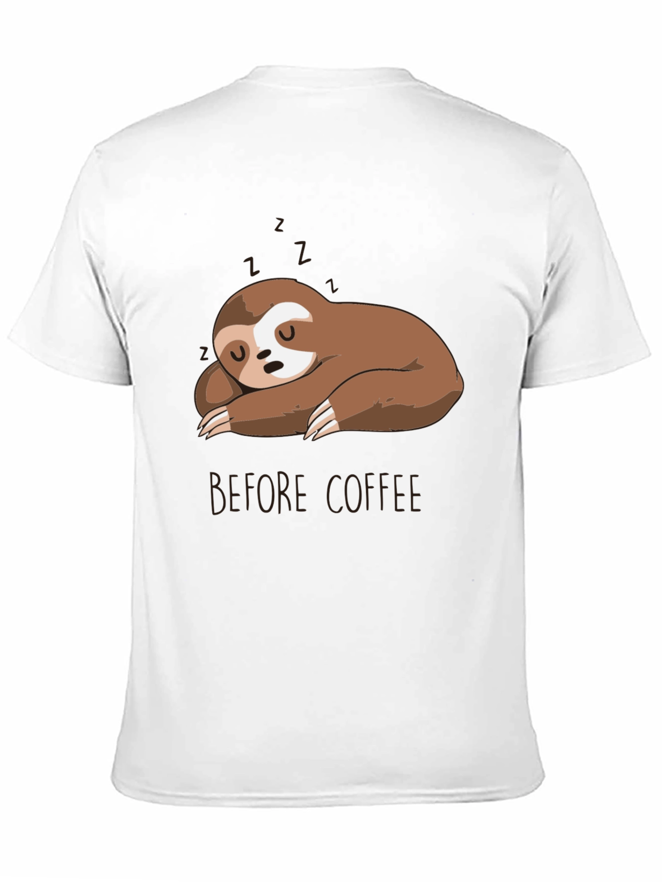 Sloth Before Coffee Graphic T-Shirt