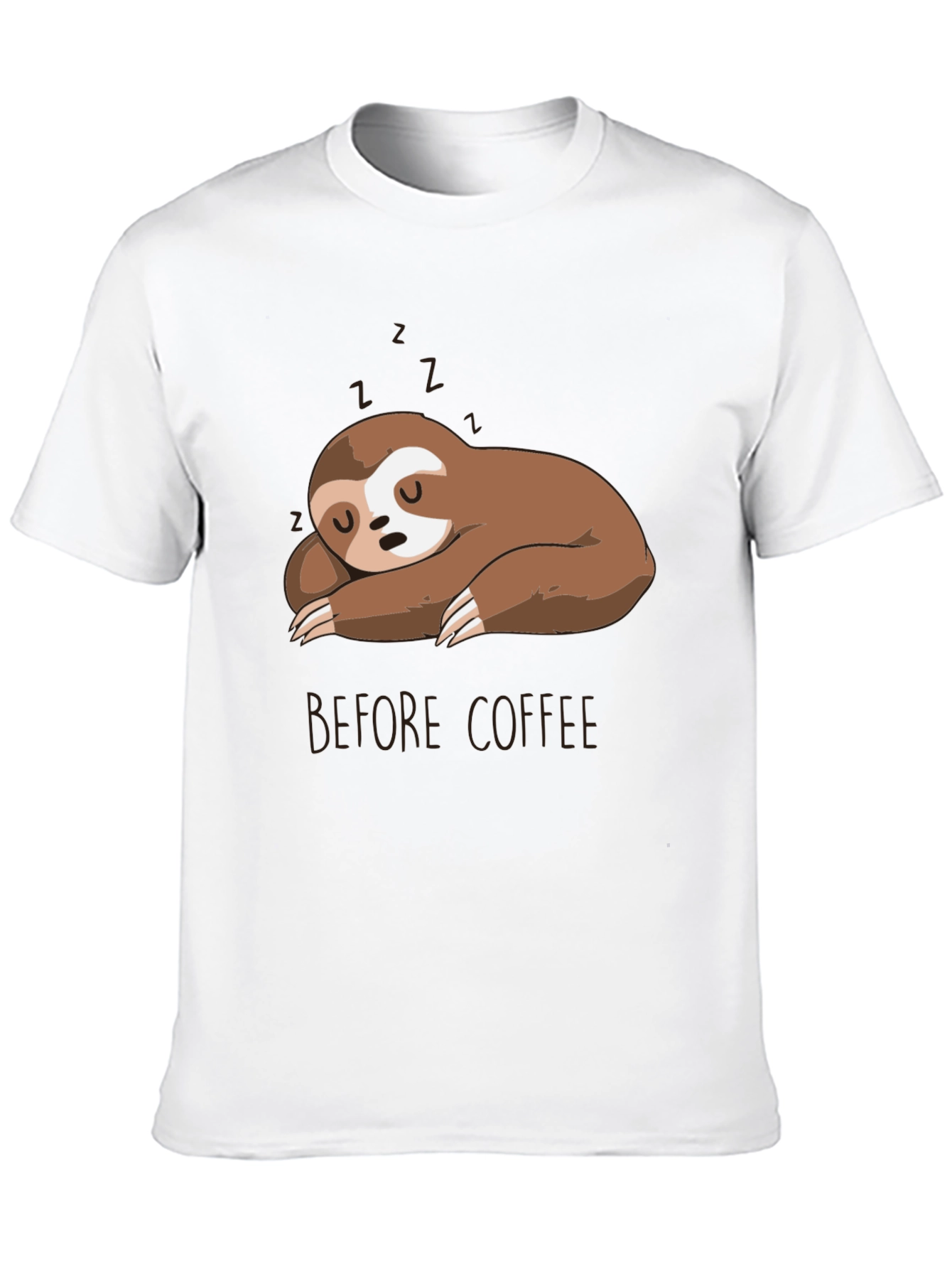 Sloth Before Coffee Graphic T-Shirt