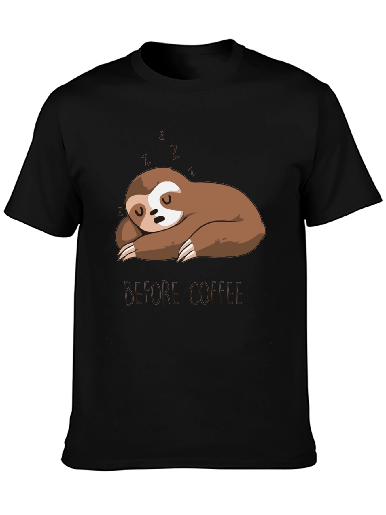 Sloth Before Coffee Graphic T-Shirt