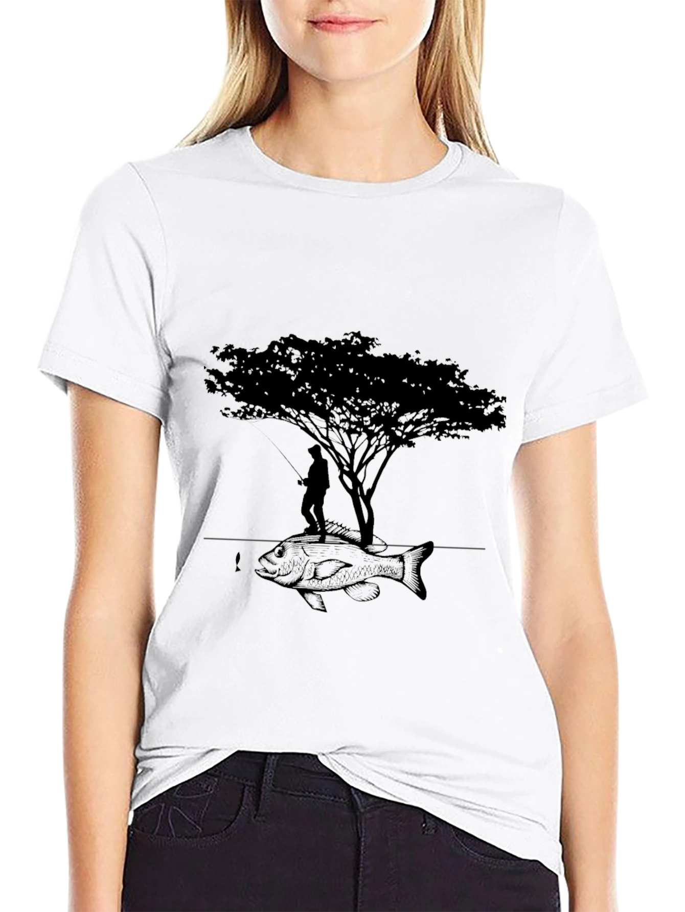 Fishing Tree Graphic Tee