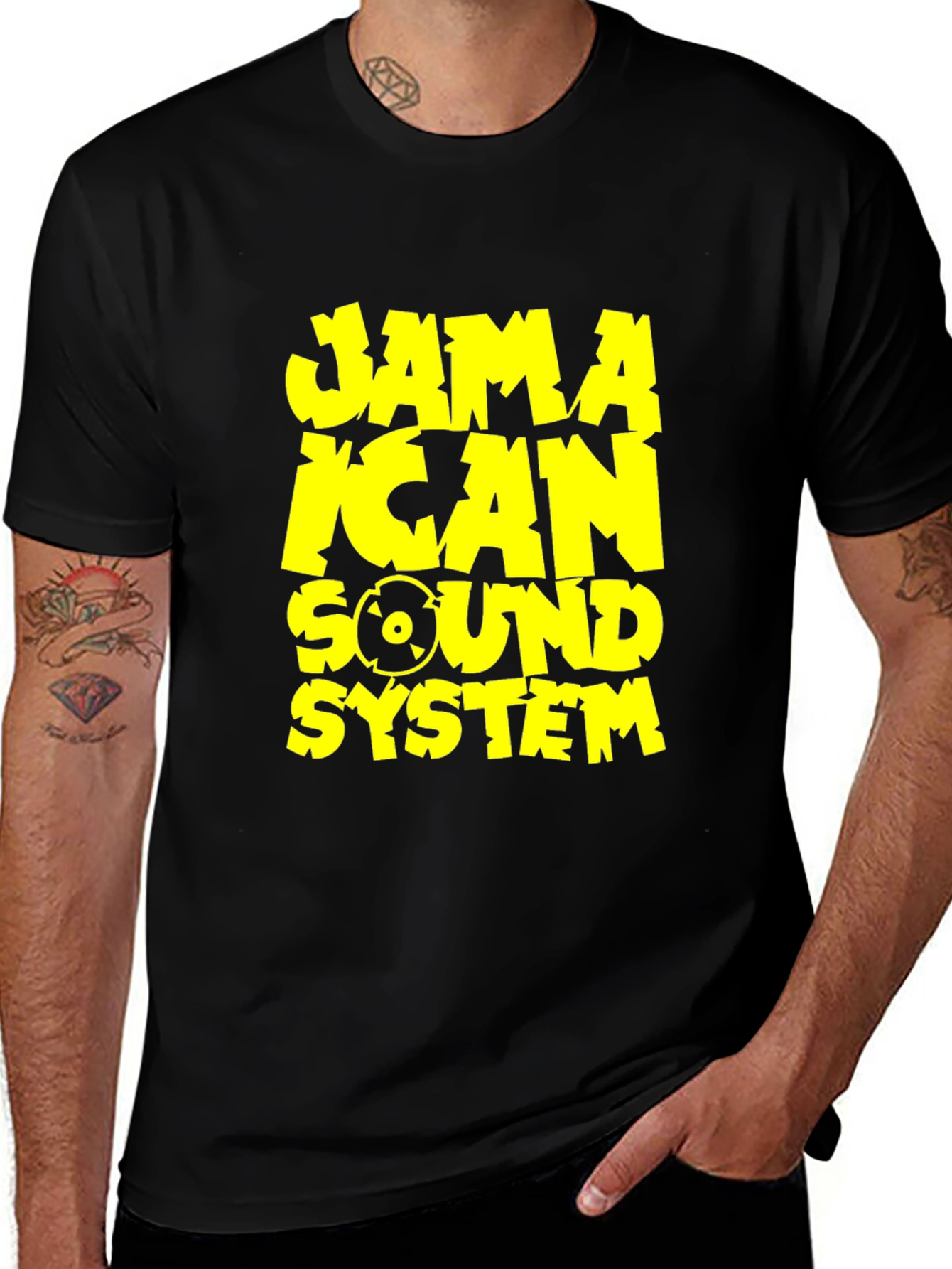 Jamaican Sound System Graphic Tee - Black