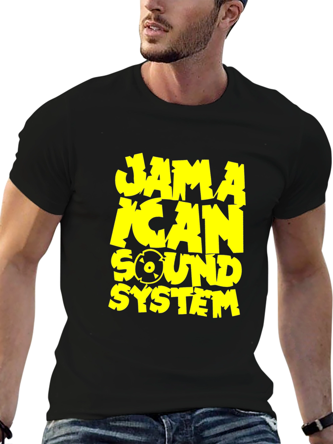 Jamaican Sound System Graphic Tee - Black