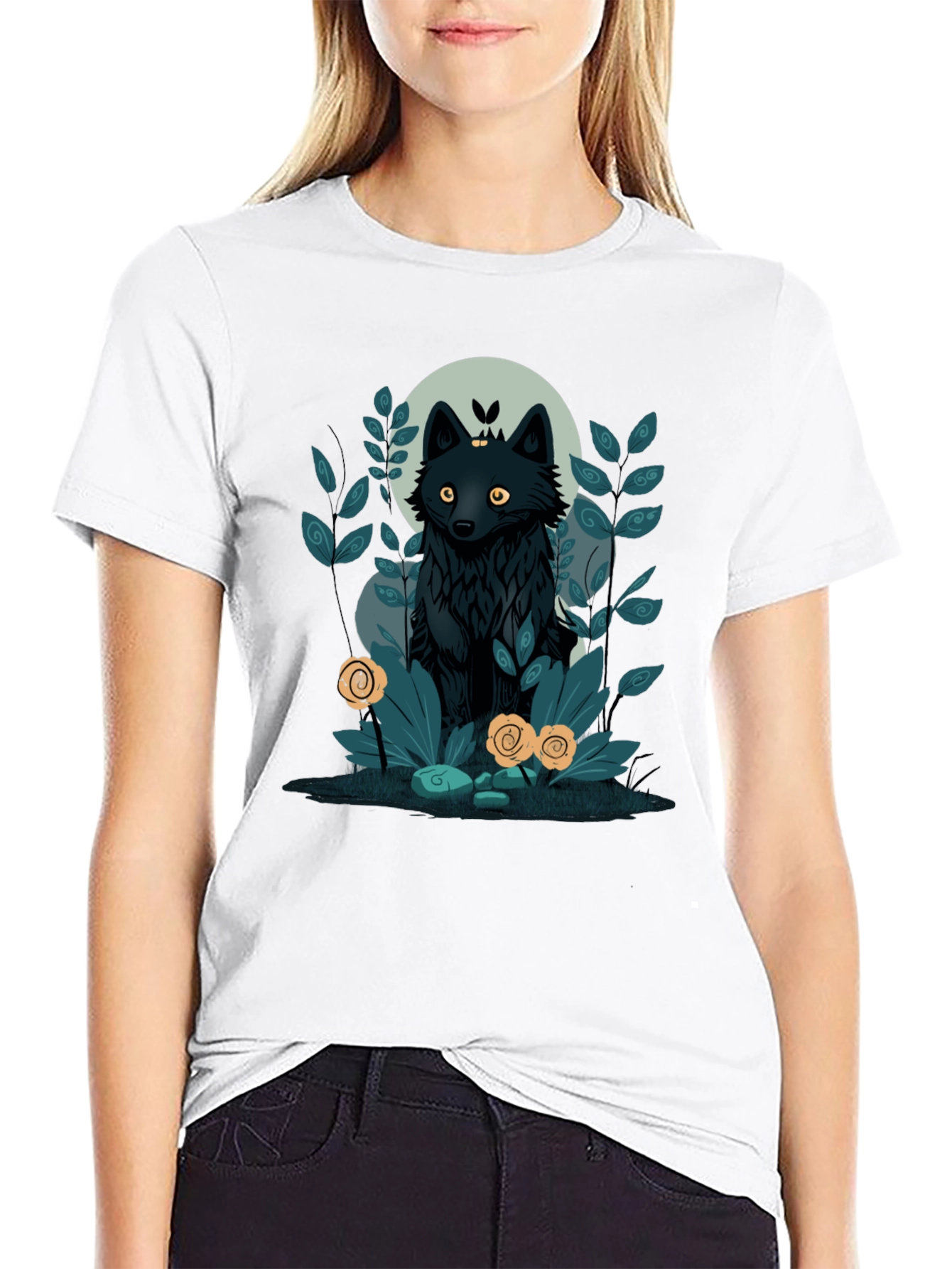 Mystic Wolf Graphic Tee - Unique Design