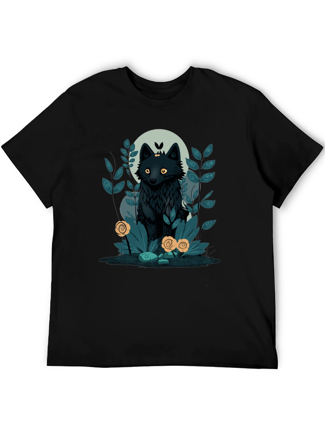 Mystic Wolf Graphic Tee - Unique Design