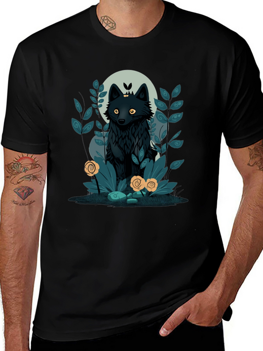 Mystic Wolf Graphic Tee - Unique Design