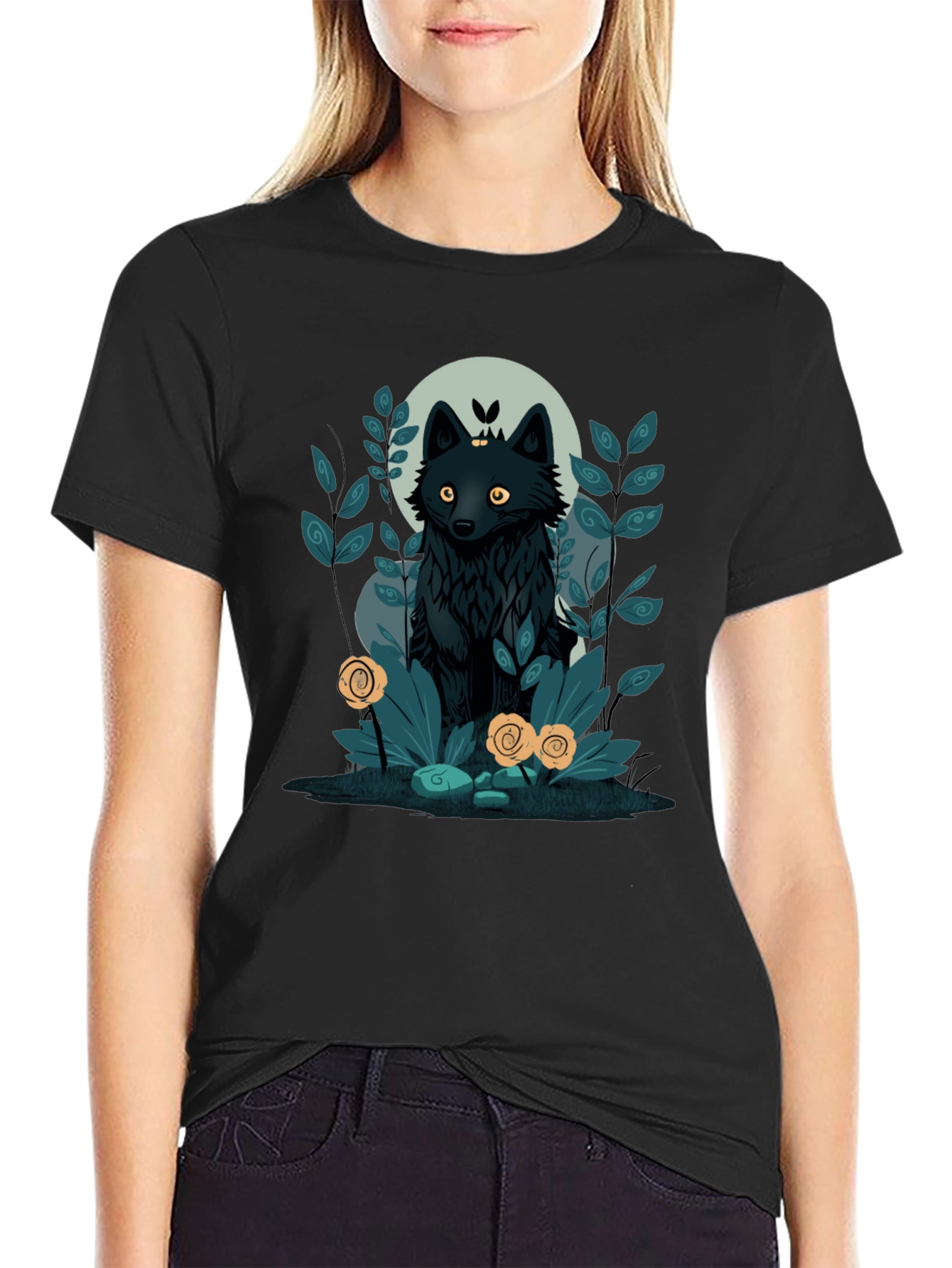 Mystic Wolf Graphic Tee - Unique Design