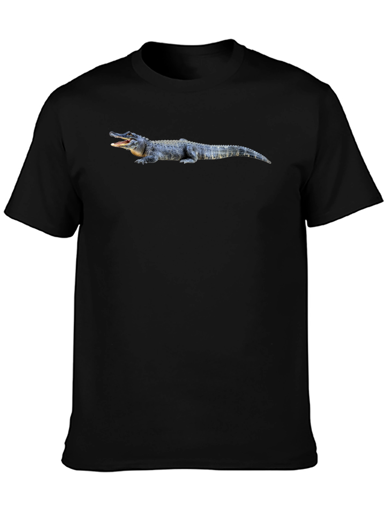 Alligator Graphic Tee - Black Cotton T-Shirt