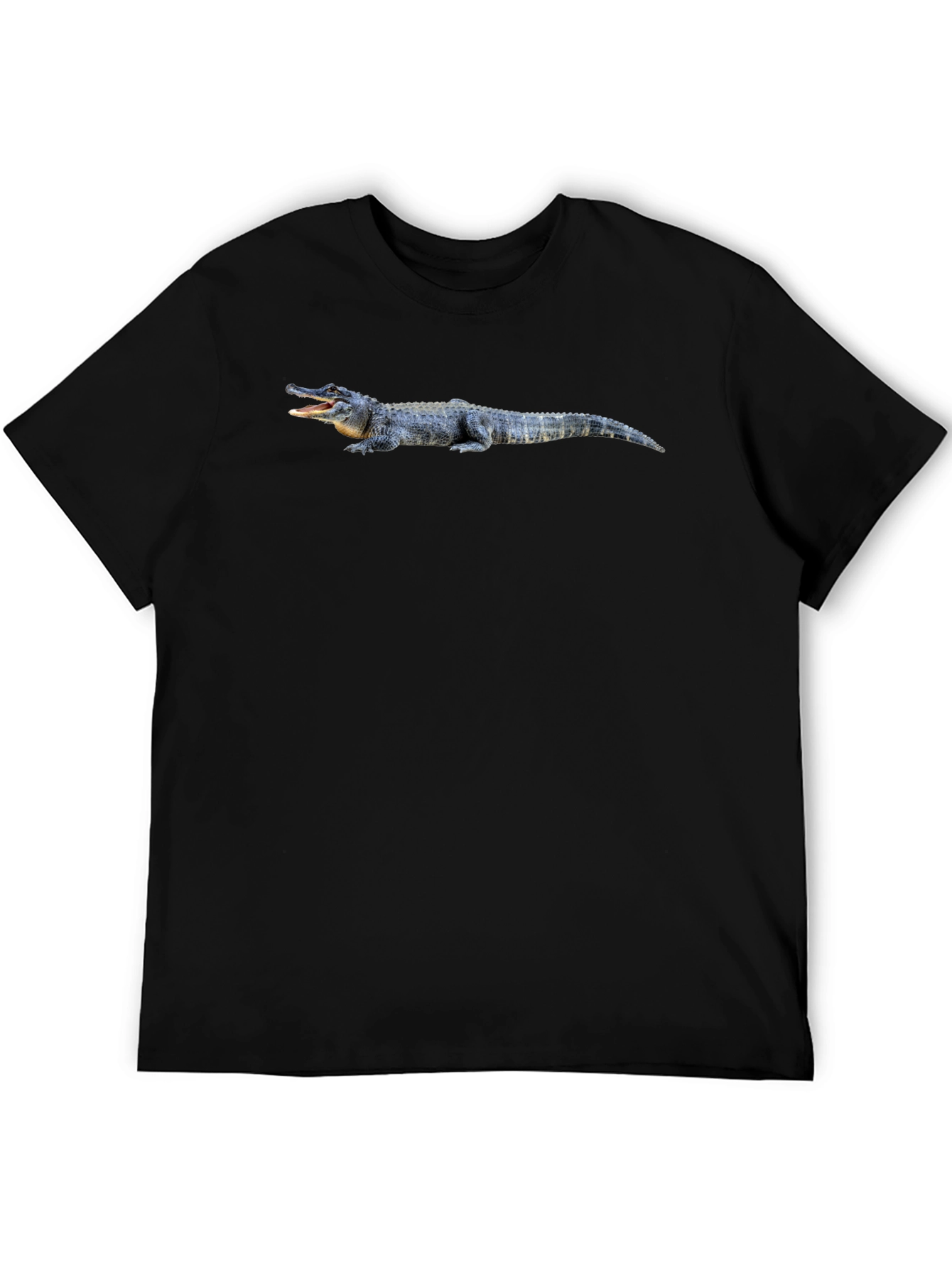 Alligator Graphic Tee - Black Cotton T-Shirt