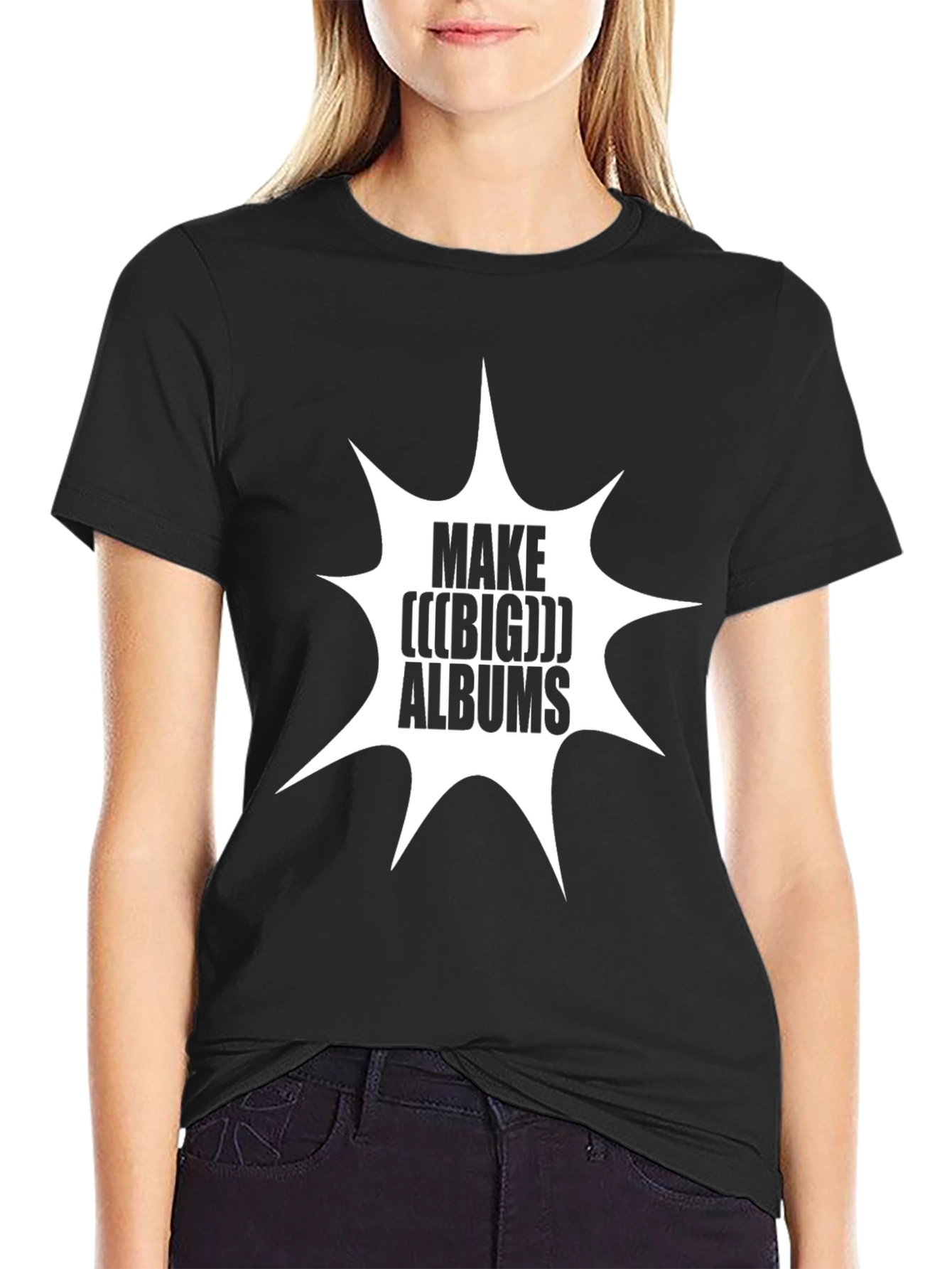 Make (((BIG))) Albums Black Graphic T-Shirt