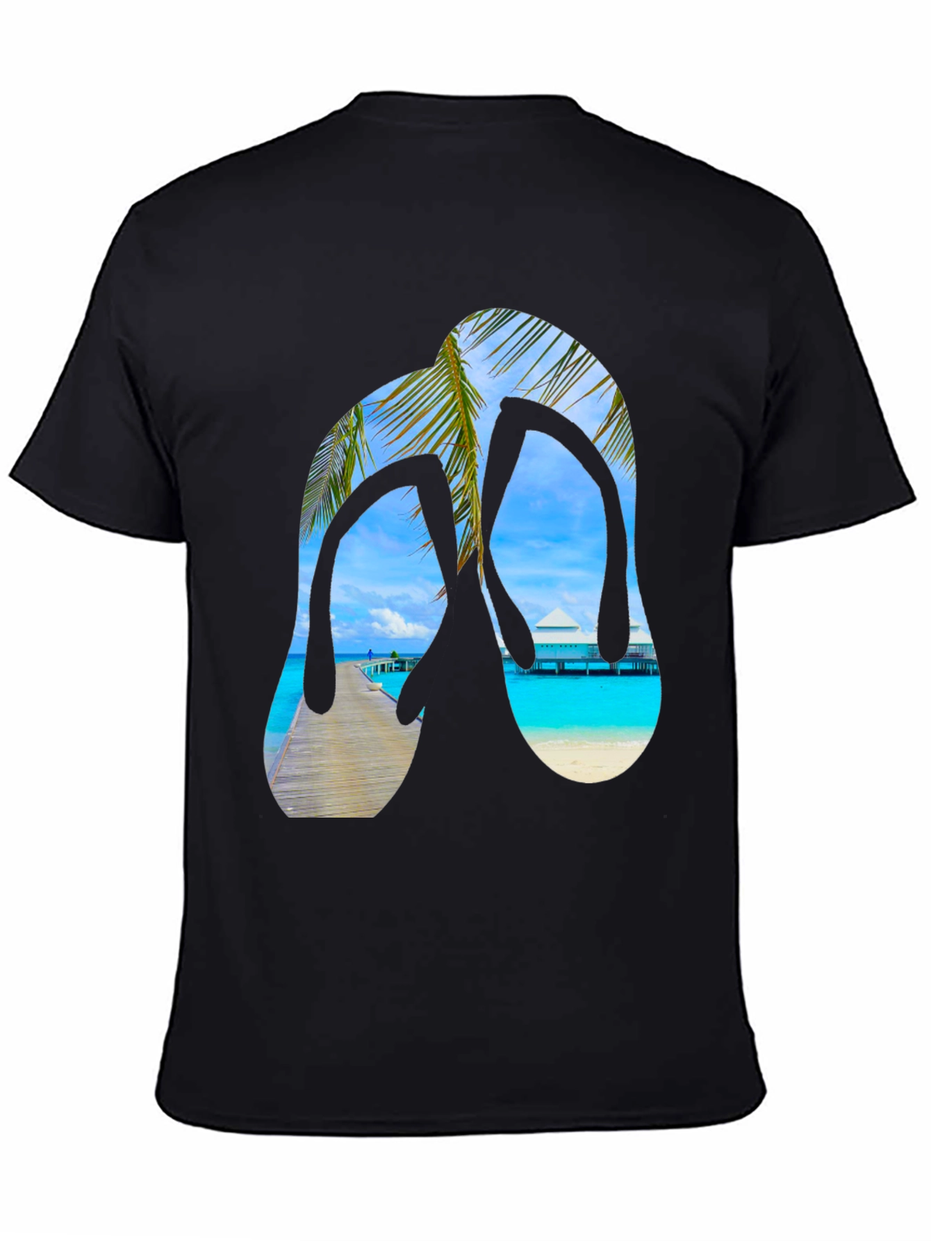 Tropical Flip Flop Graphic T-Shirt