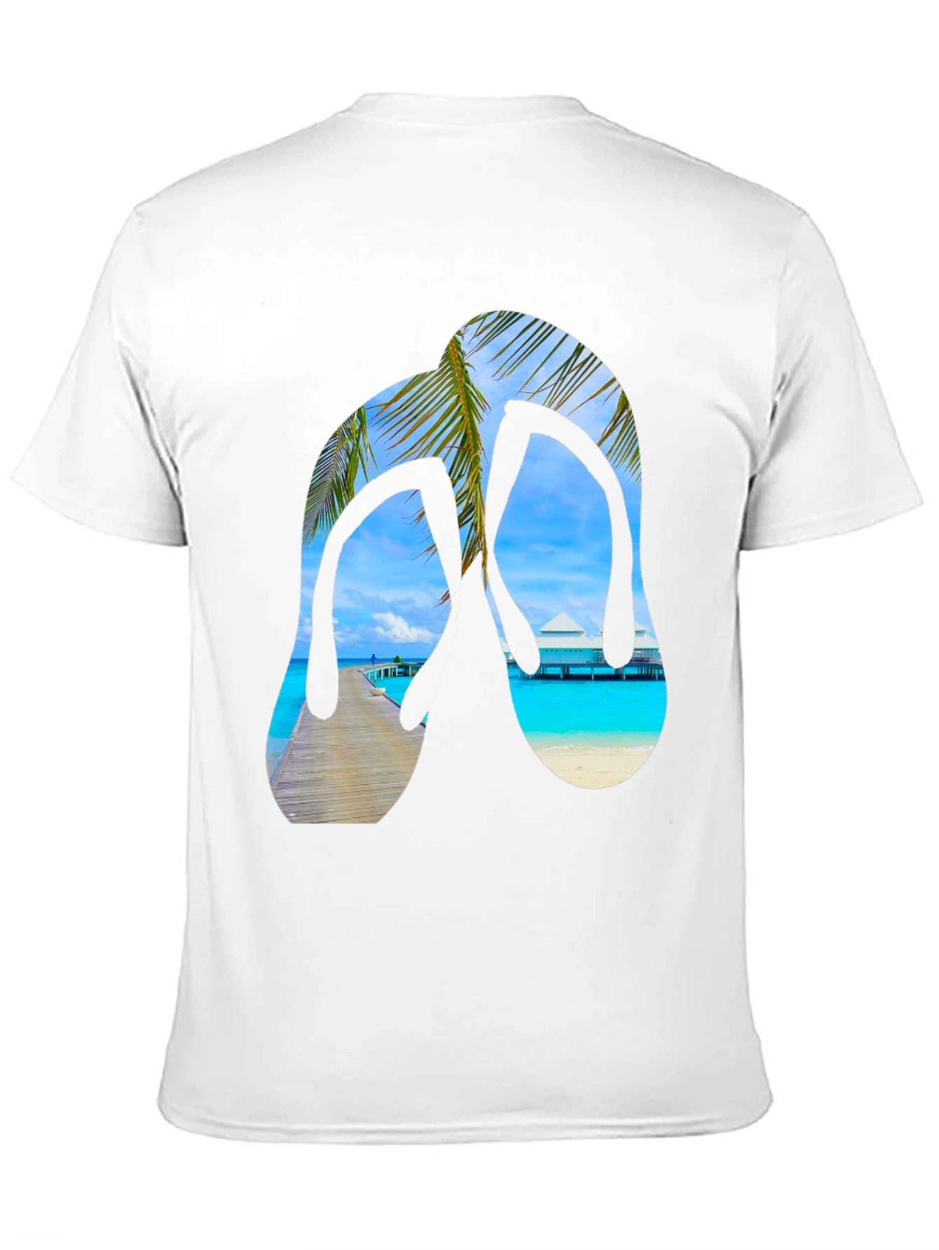 Tropical Flip Flop Graphic T-Shirt