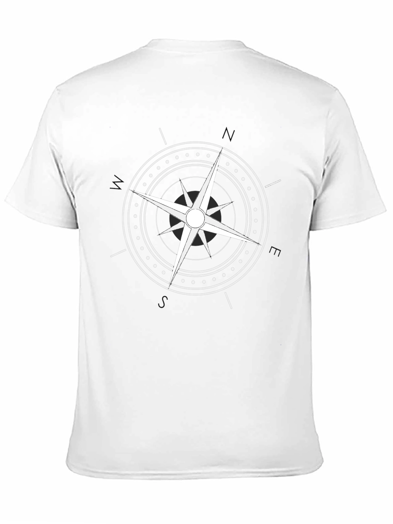 Compass Graphic Black Tee - Stylish Nautical Design