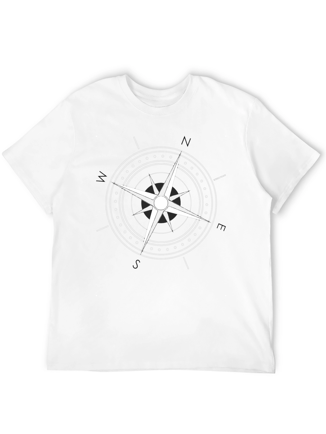 Compass Graphic Black Tee - Stylish Nautical Design