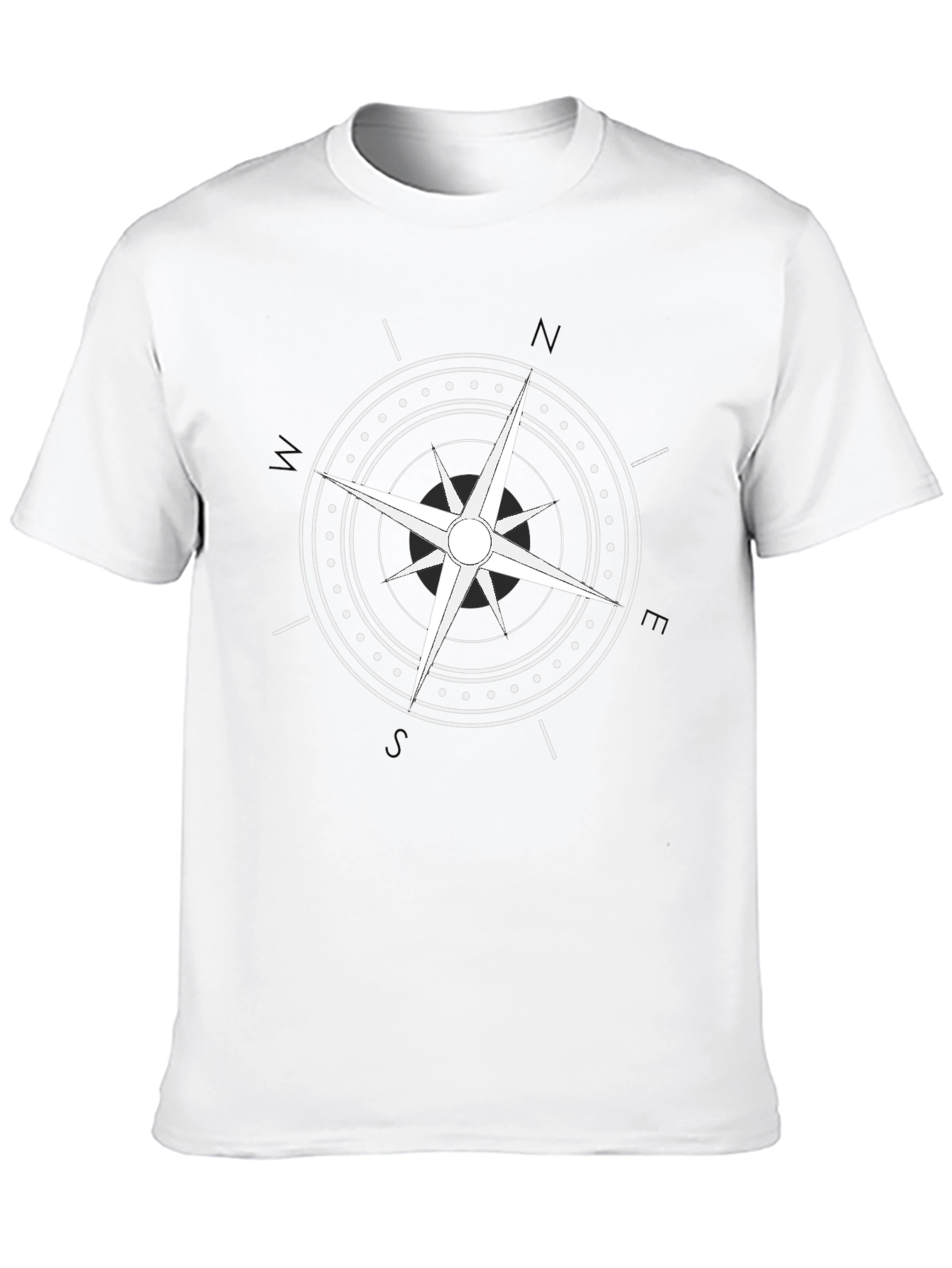 Compass Graphic Black Tee - Stylish Nautical Design
