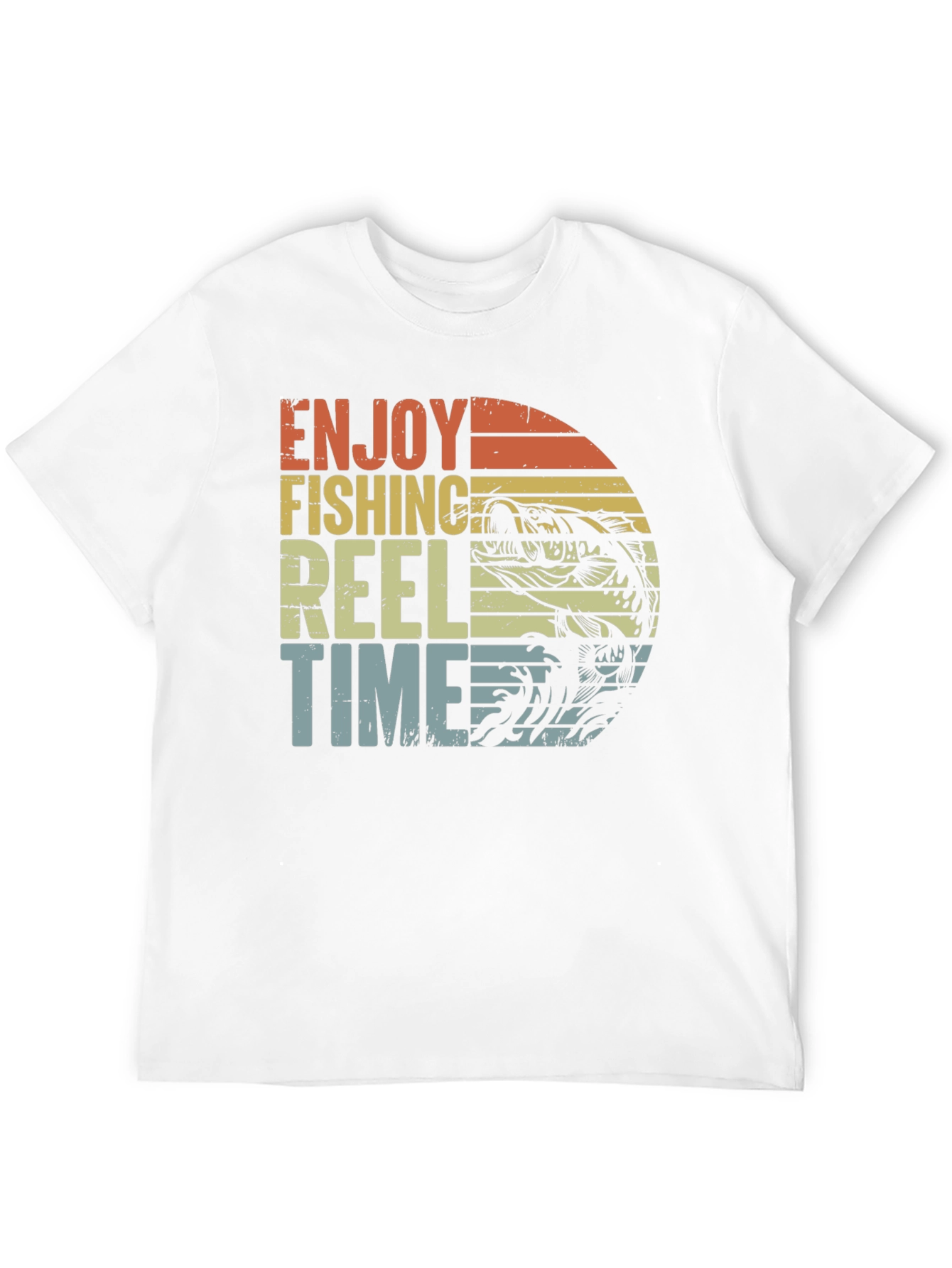 Enjoy Fishing Reel Time Black Graphic Tee