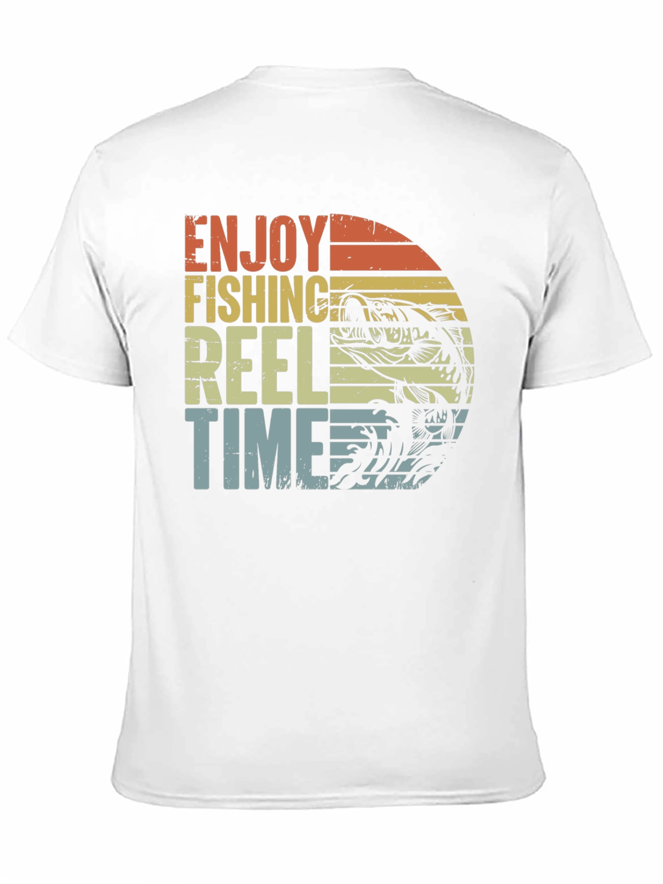 Enjoy Fishing Reel Time Black Graphic Tee