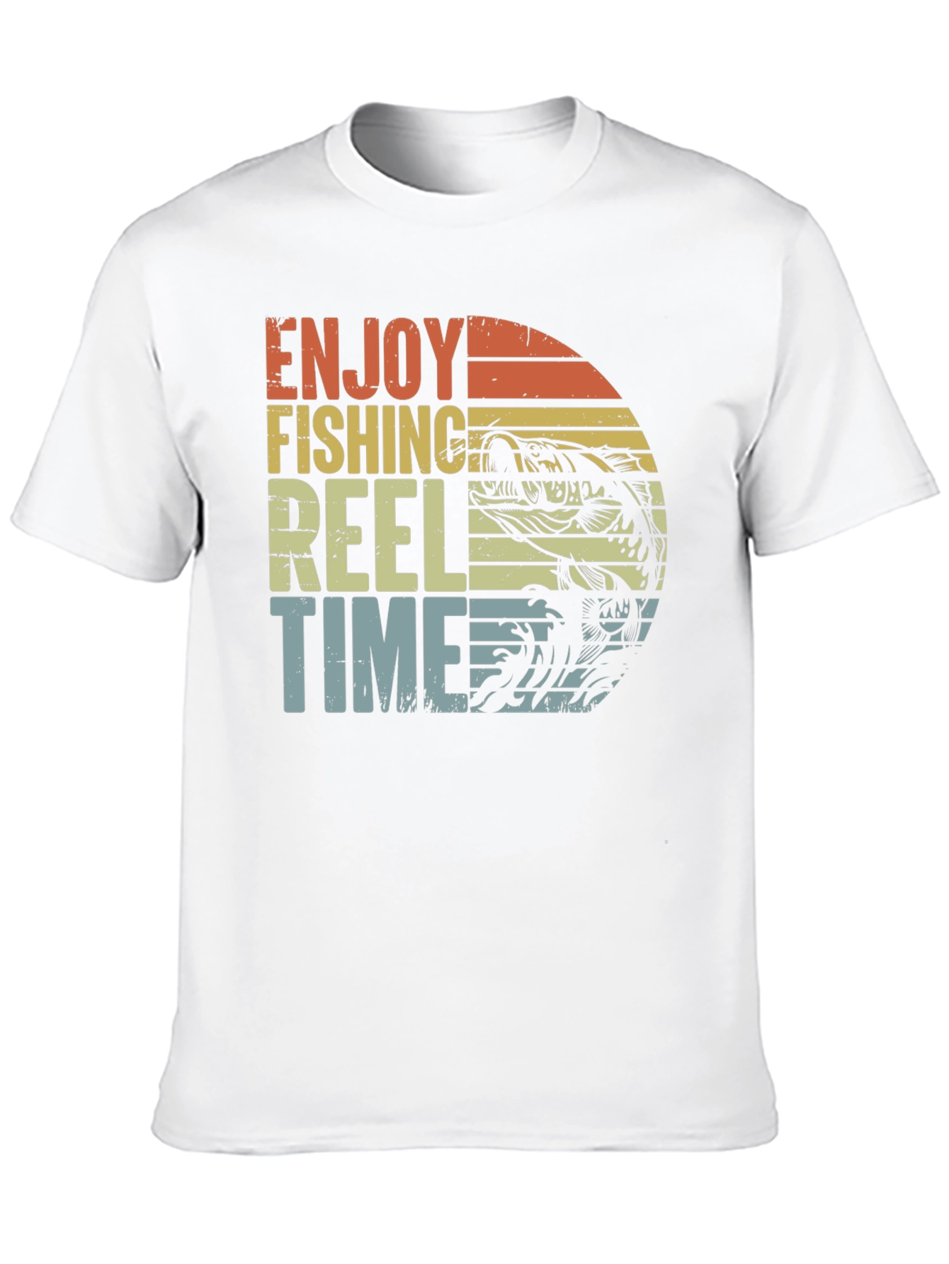 Enjoy Fishing Reel Time Black Graphic Tee