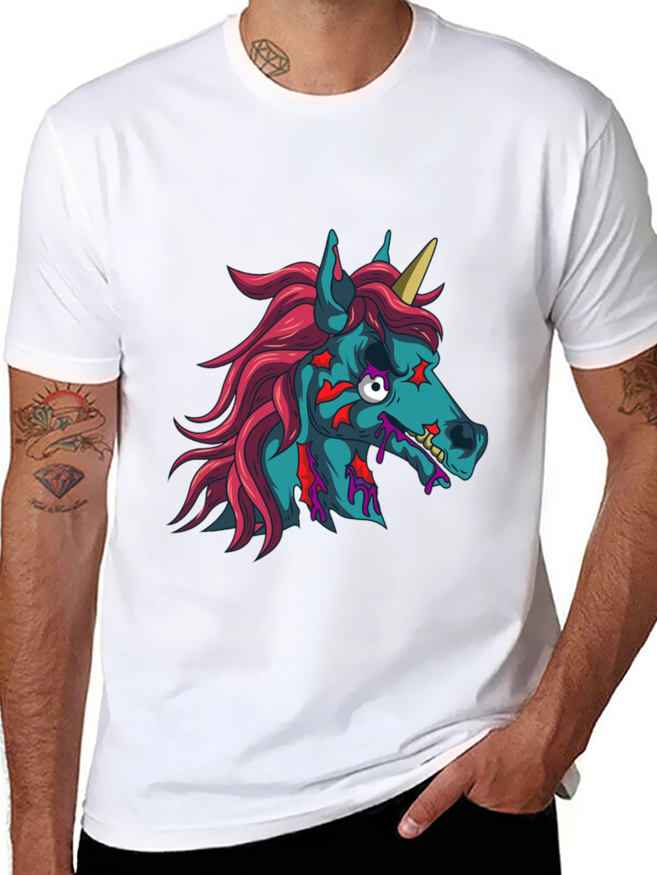 Zombie Unicorn Graphic T-Shirt