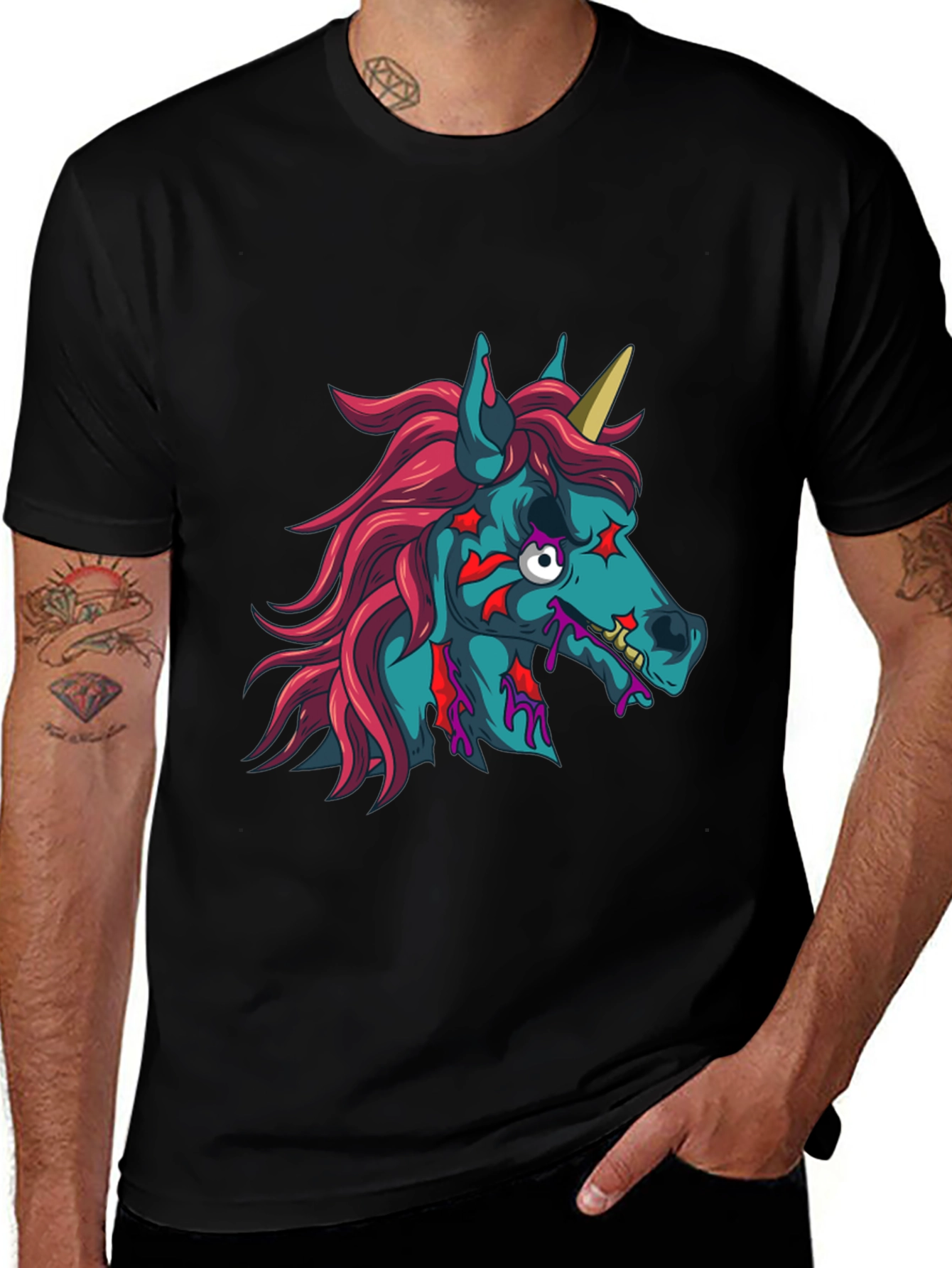 Zombie Unicorn Graphic T-Shirt