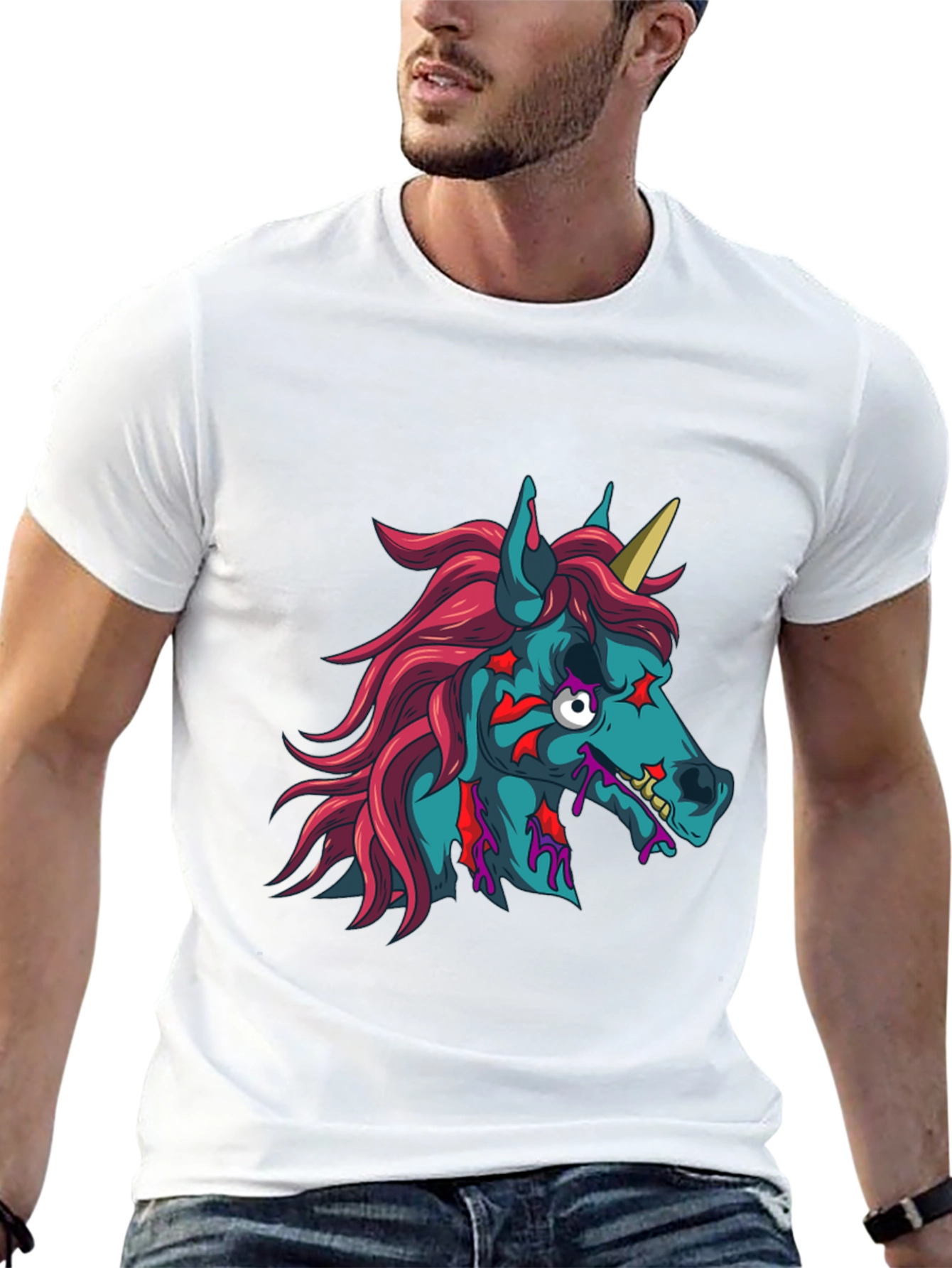 Zombie Unicorn Graphic T-Shirt