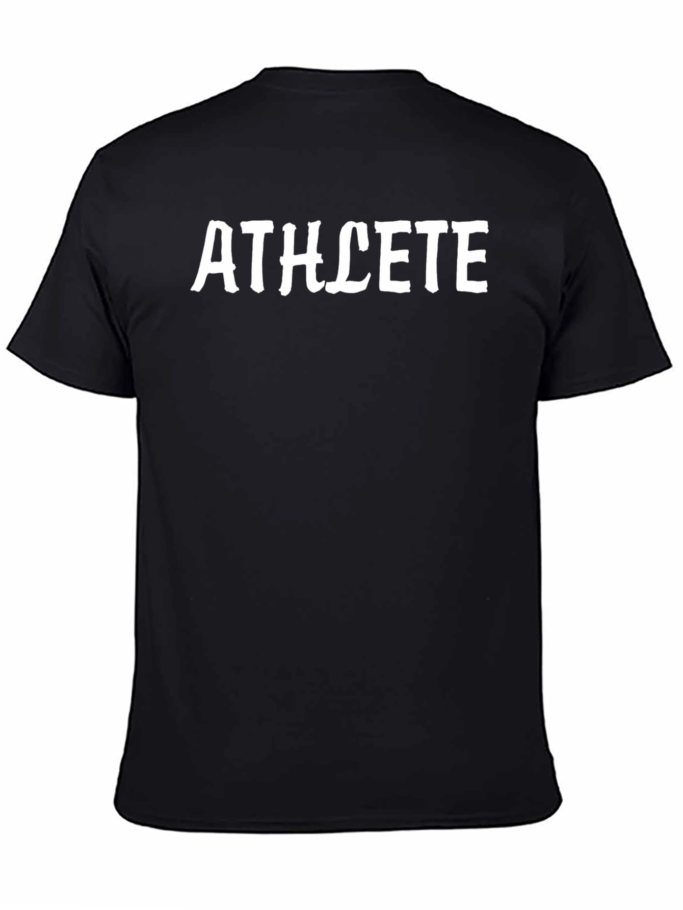 Athlete Graphic Tee - Black Cotton T-Shirt