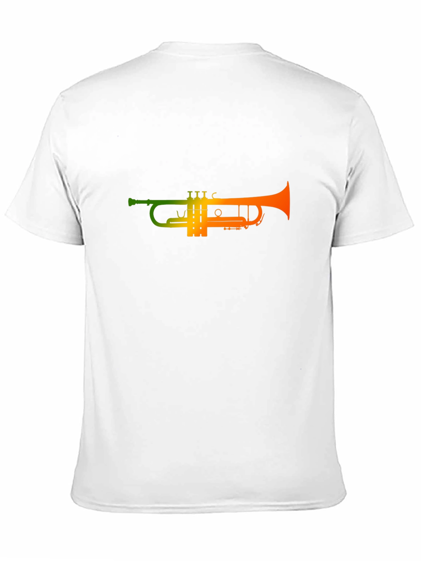 Gradient Trumpet Graphic Tee - Black Cotton T-Shirt