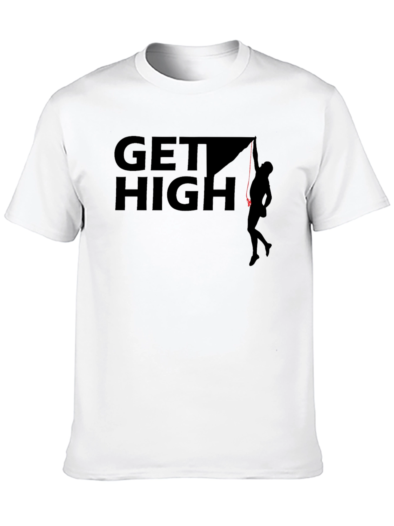 Get High Rock Climbing T-Shirt - Adventure Graphic Tee