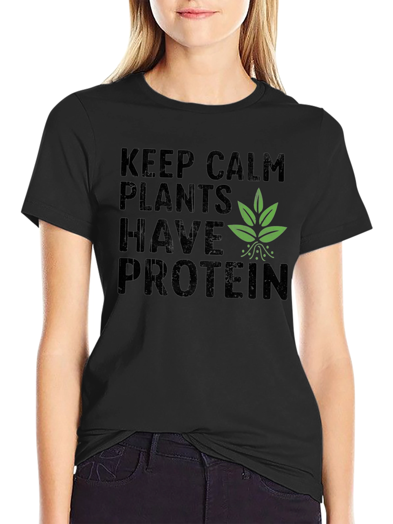 Vegan Protein T-Shirt - Keep Calm Plants Have Protein