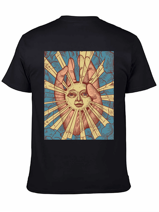 Mystic Sun Graphic Tee - Unique Hand Drawn Design
