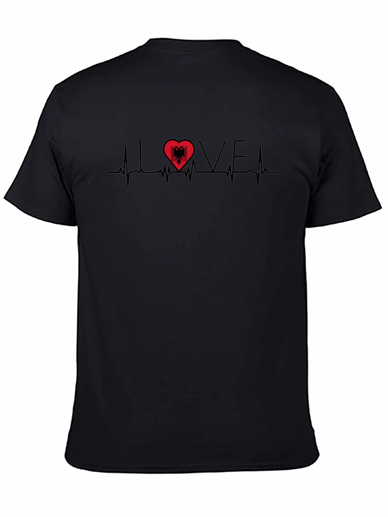 Albania Love Heartbeat Graphic Tee
