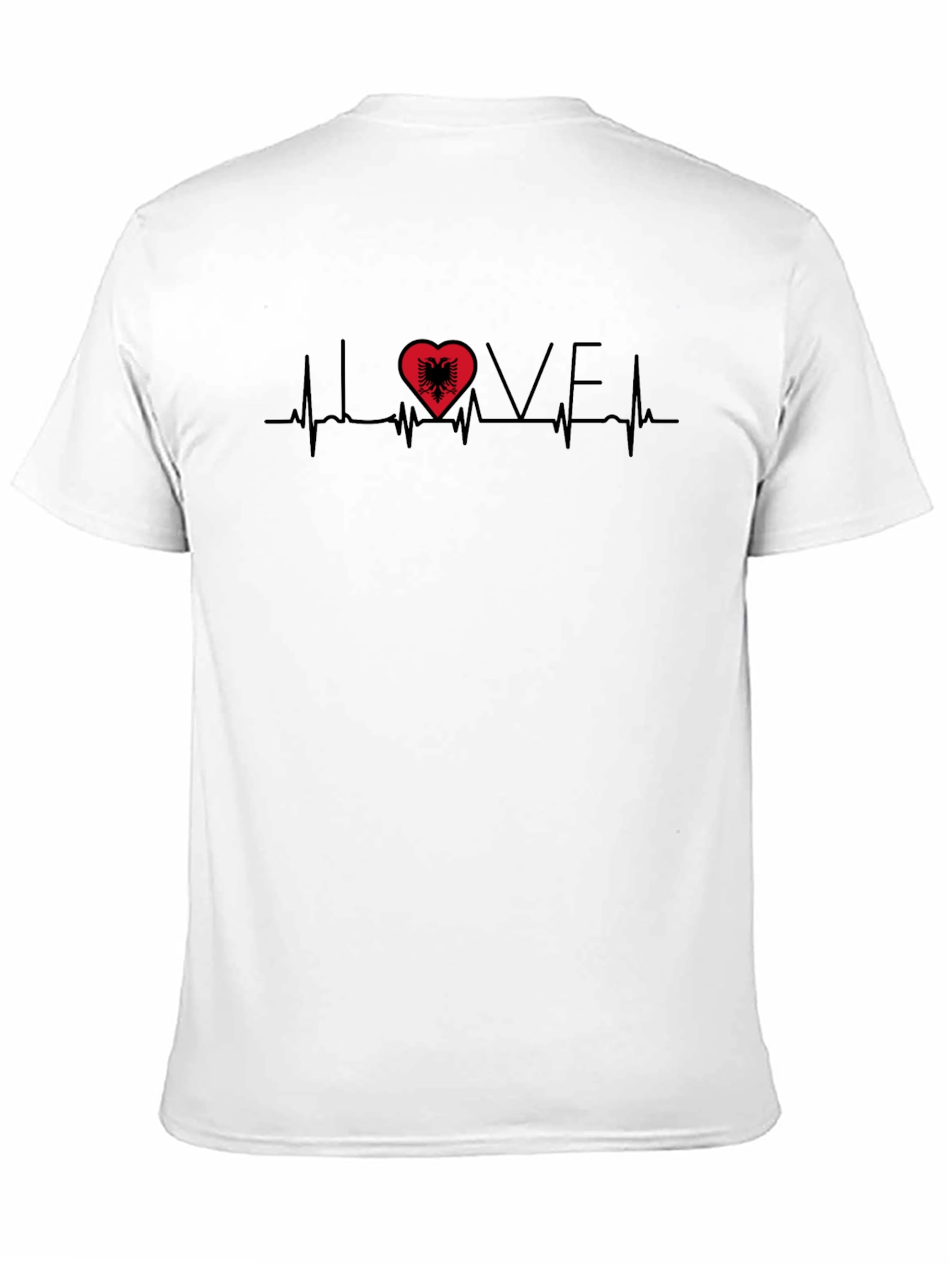 Albania Love Heartbeat Graphic Tee