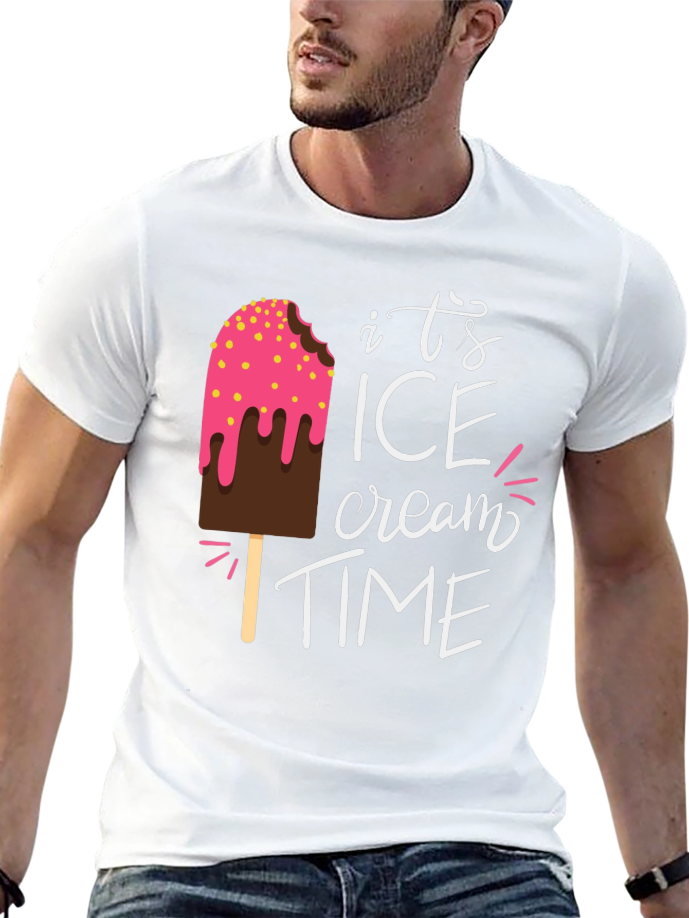 Its Ice Cream Time Graphic T-Shirt