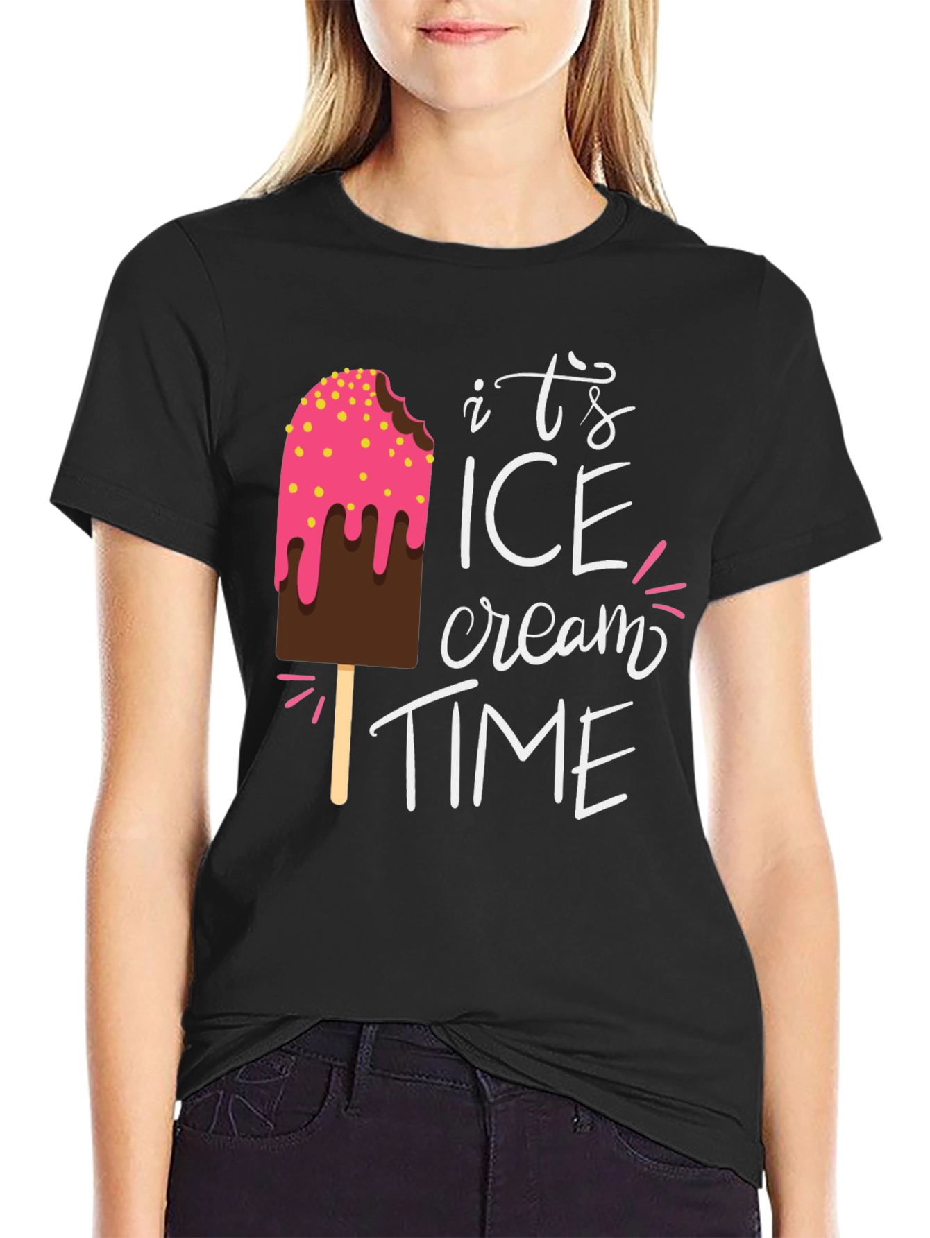 Its Ice Cream Time Graphic T-Shirt