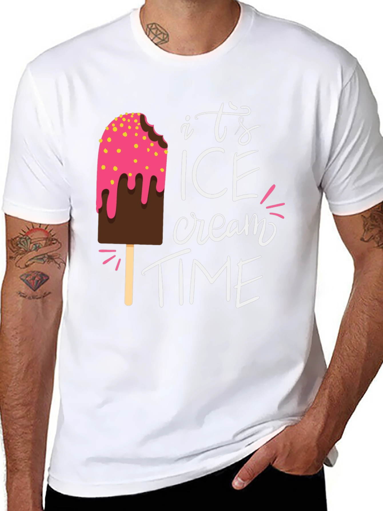Its Ice Cream Time Graphic T-Shirt