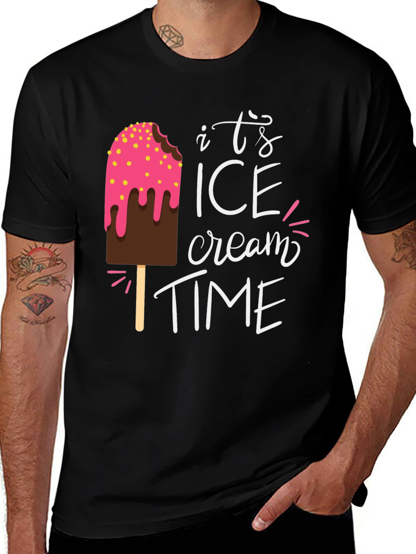 Its Ice Cream Time Graphic T-Shirt