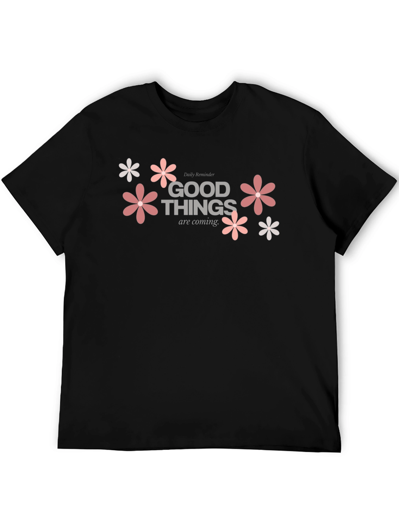 Good Things Coming Floral Graphic Tee - Black
