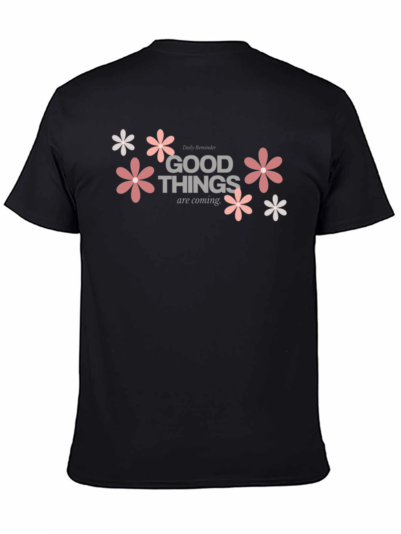 Good Things Coming Floral Graphic Tee - Black