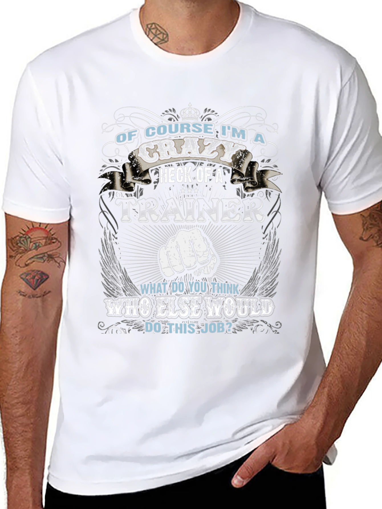 Crazy Trainer T-Shirt - Novelty Graphic Tee