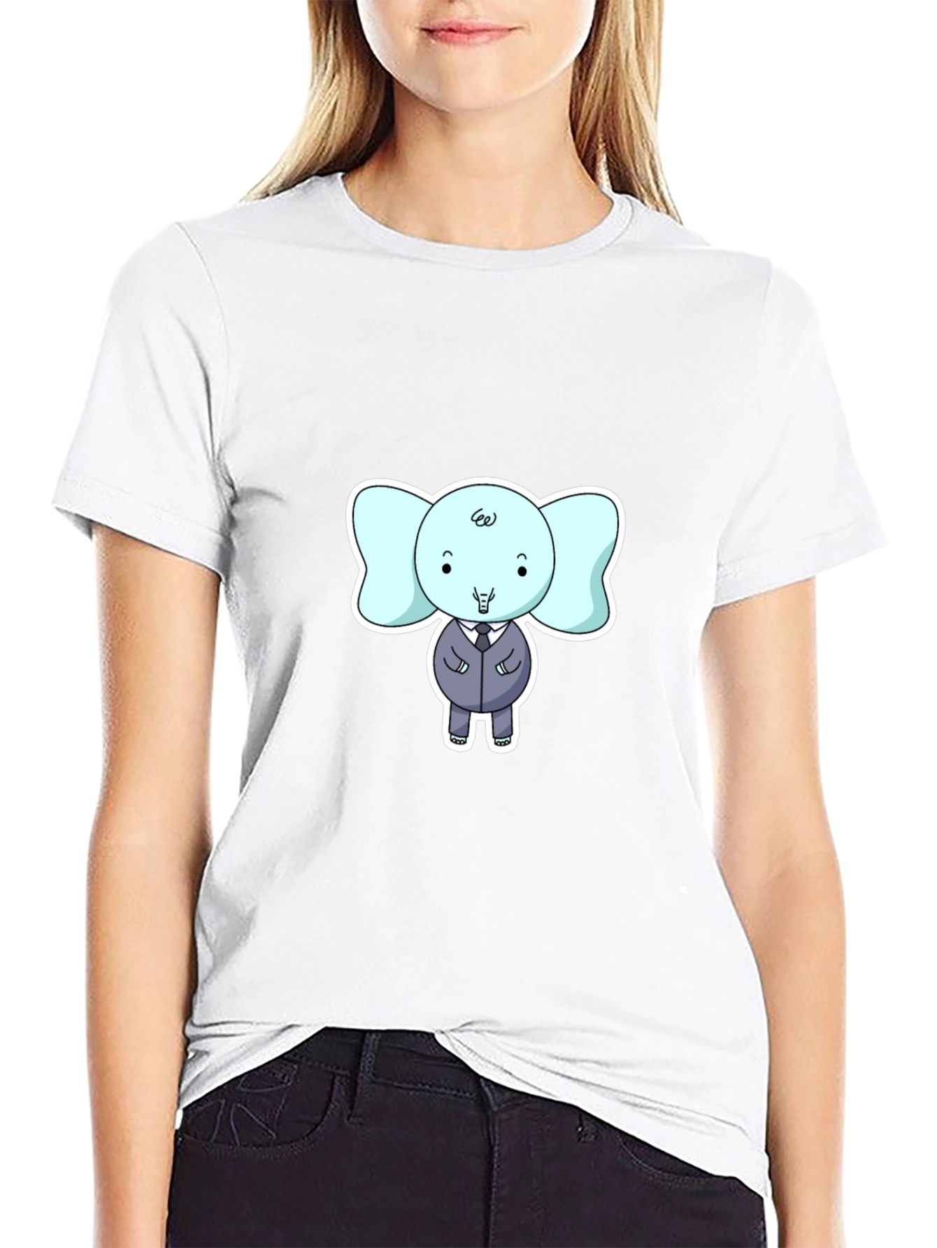 Elephant in Suit Graphic T-Shirt