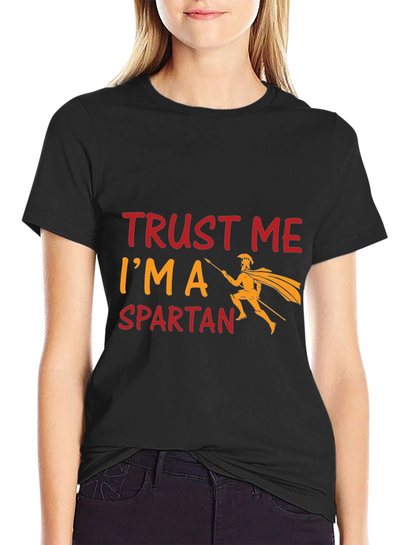 Trust Me Im a Spartan Black T-Shirt
