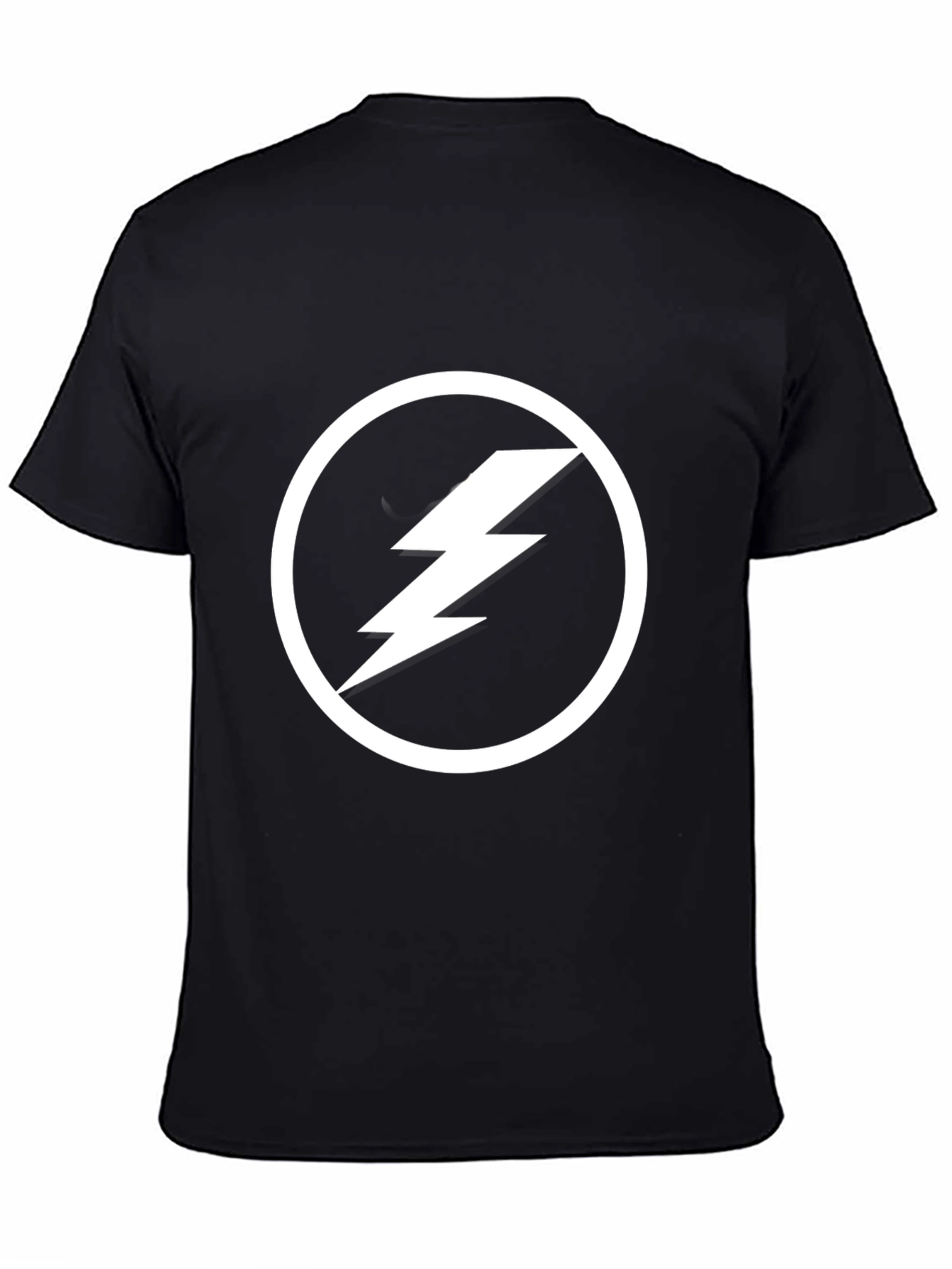Lightning Bolt Graphic Tee - Black Cotton Casual Shirt