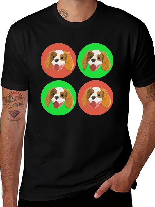 Cavalier King Charles Spaniel Pop Art Black T-Shirt