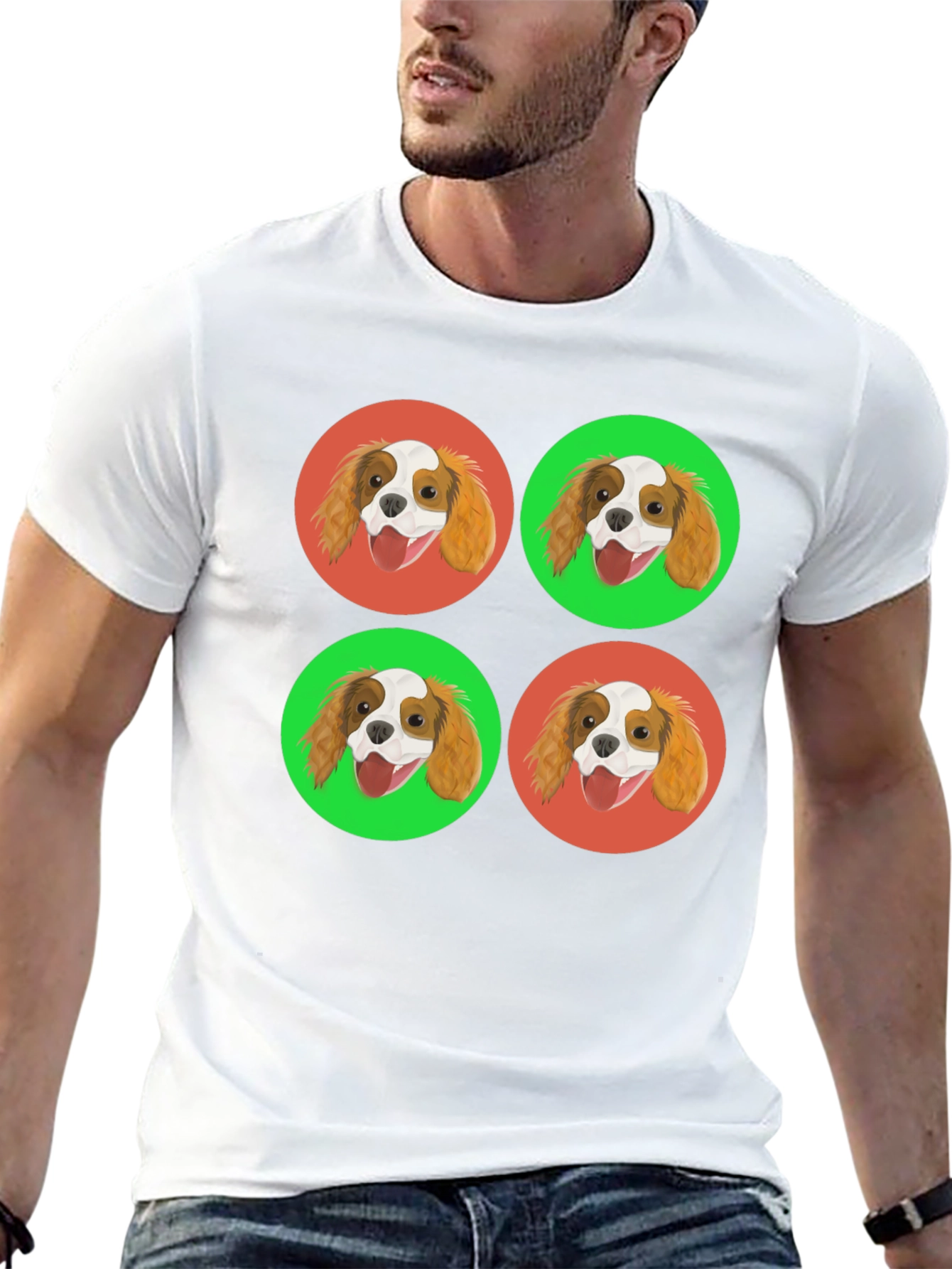 Cavalier King Charles Spaniel Pop Art Black T-Shirt